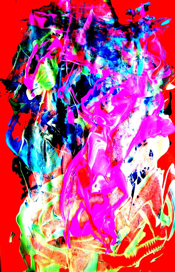 Abstract Painting - Mardi  Gras by Bruce Combs - REACH BEYOND