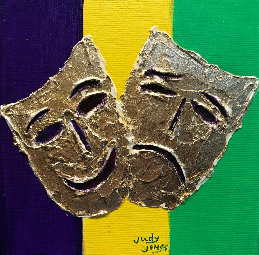 New Orleans Painting - Mardi Gras Drama by Judy Jones