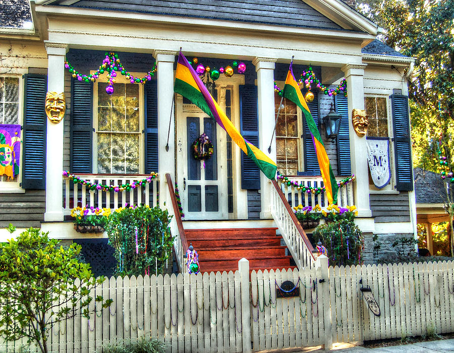 Mardi Gras House in Mobile alabama Photograph by Michael Thomas