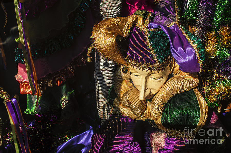 Mardi Gras Jester In Thought Photograph by Frances Ann Hattier
