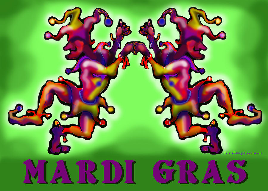 Mardi Gras Digital Art by Kevin Middleton