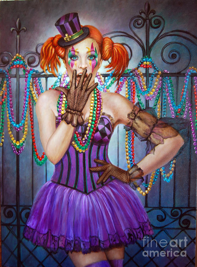 Mardi Gras Miss Painting by Geraldine Arata