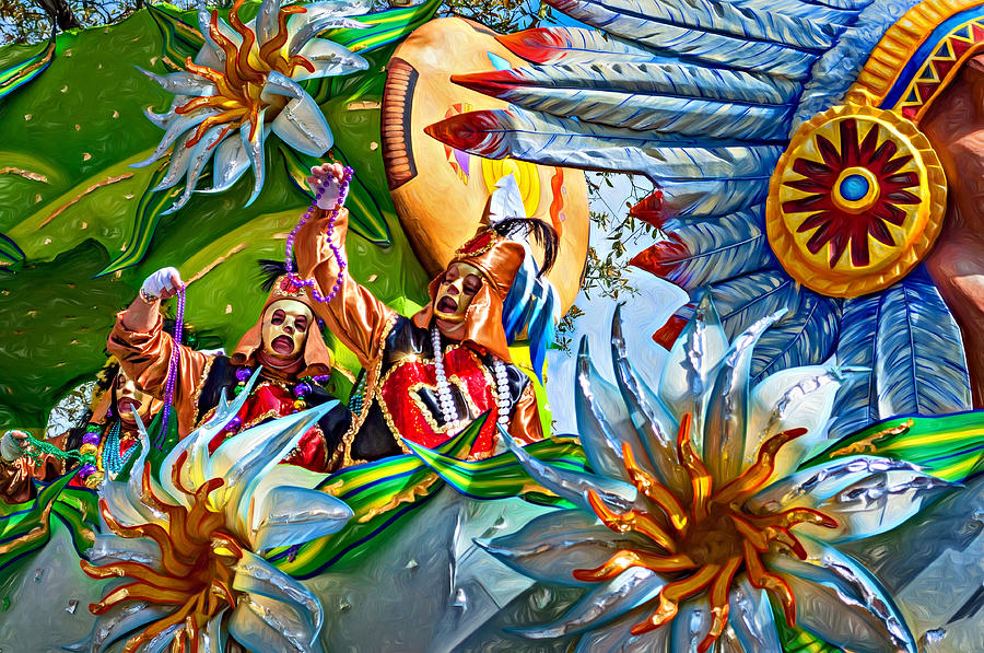 Mardi Gras - New Orleans 3 - Paint Photograph by Steve Harrington