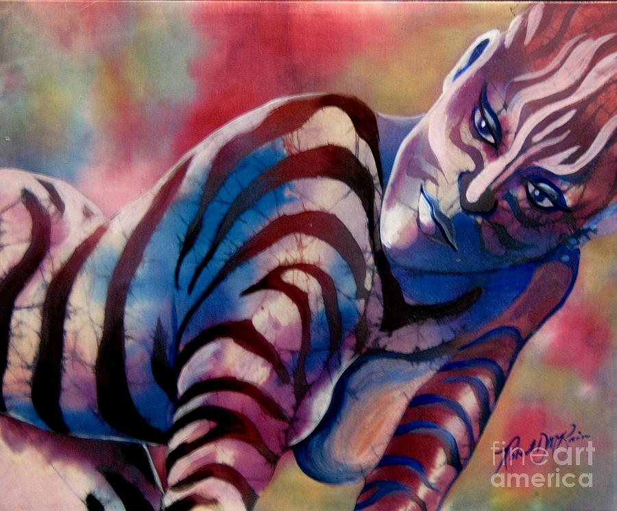 Mardi Gras Zebra Painting by Robert D McBain