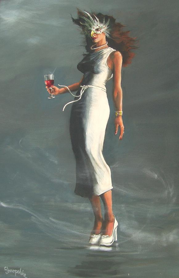 Mardis Gras Woman Painting by Tom Shropshire