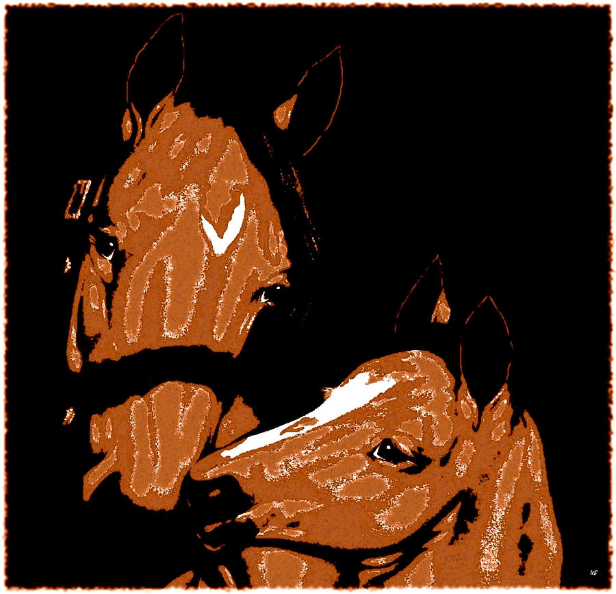 Mare And Colt Digital Art by Will Borden