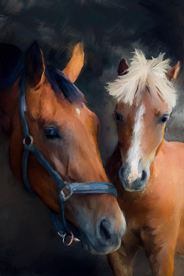 Mare and Foal Painting by Diane Chandler