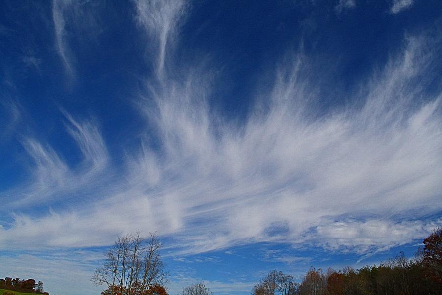 mare s tails clouds photograph by kathryn meyer