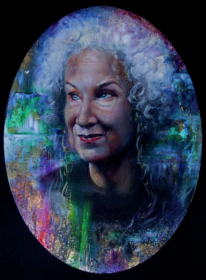 Margaret Atwood Painting by Rebecca Zai - Pixels