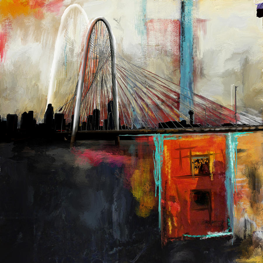 Margaret Hunt Hill Bridge Painting by Mawra Tahreem