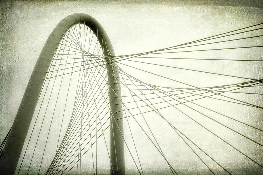 Dallas Photograph - Margaret Hunt Hill Bridge Shooting Upwards by Joan Carroll
