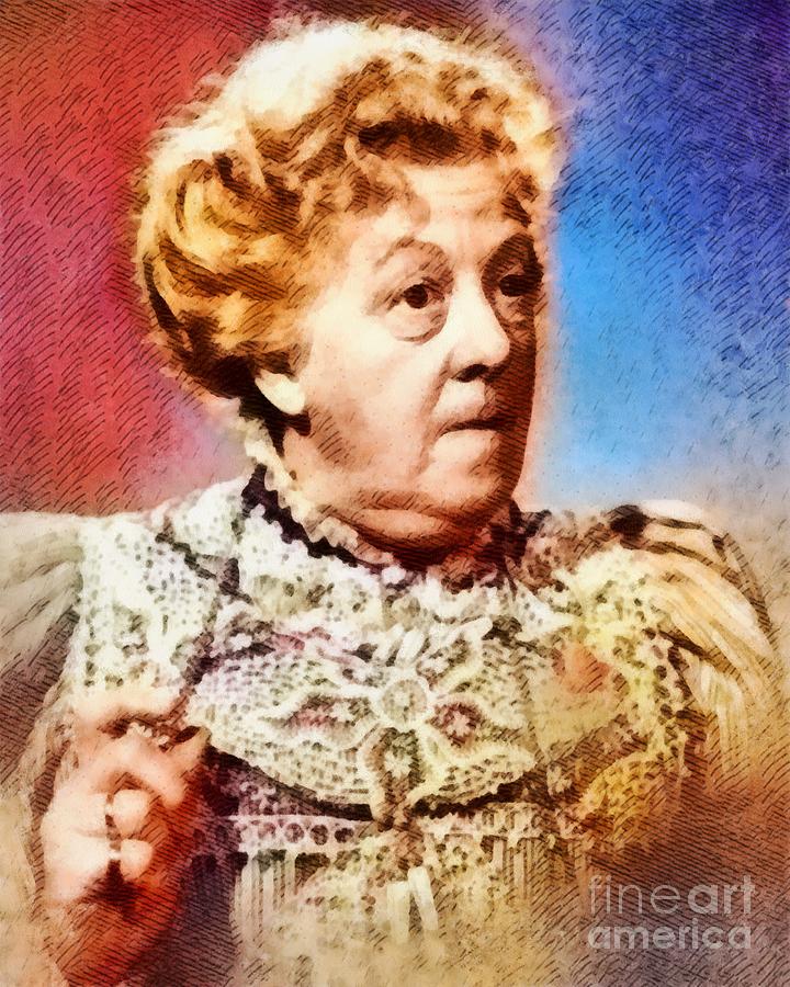 Margaret Rutherford, Vintage Actress Painting