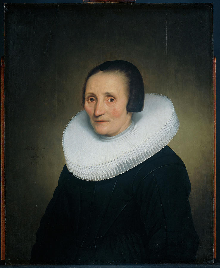 Woman Painting - Margaretha de Geer by Jacob Gerritsz