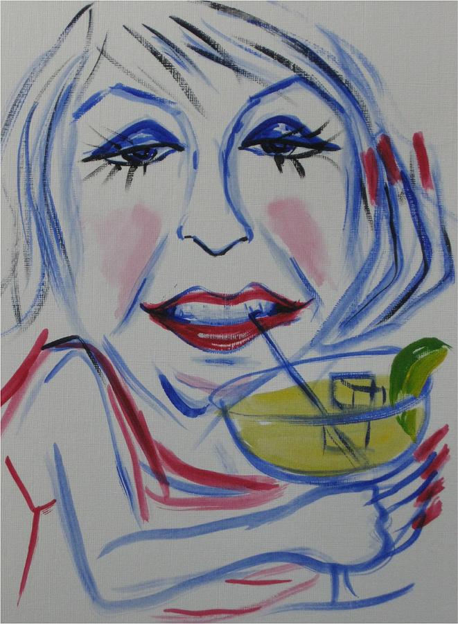 Party Painting - Margarita 2 by Cathi Doherty
