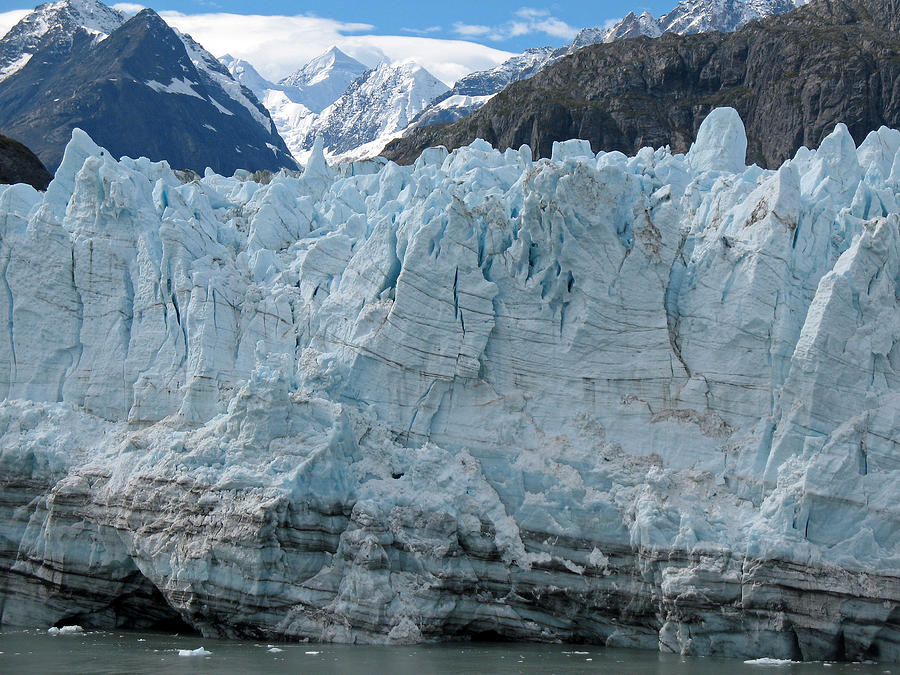 Margerie Glacier Closeup. Glacier Bay Seascapes Photograph by Connie Fox