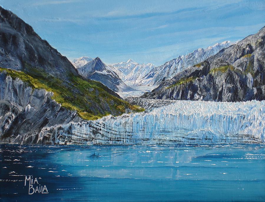 Margerie Glacier Painting by Mia Baila | Fine Art America