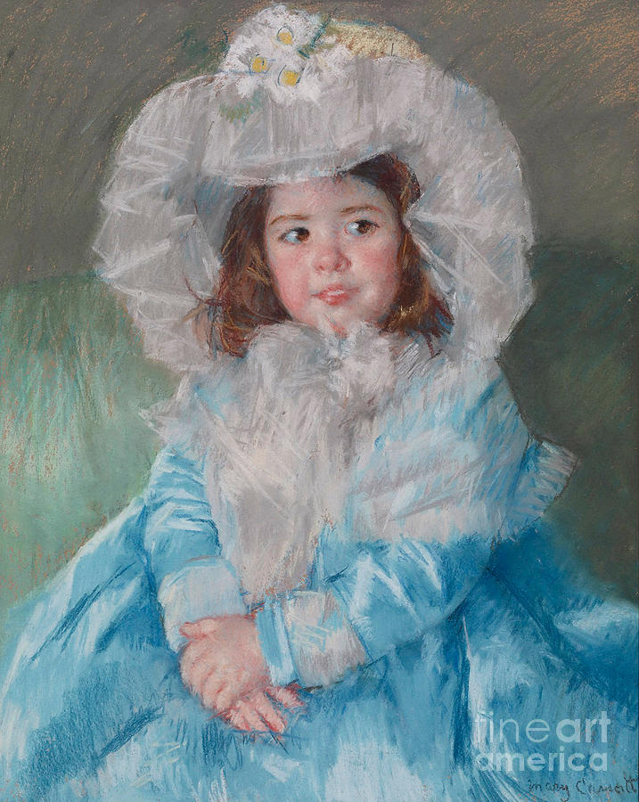 Margot Lefebre in Blue Pastel by Mary Stevenson Cassatt