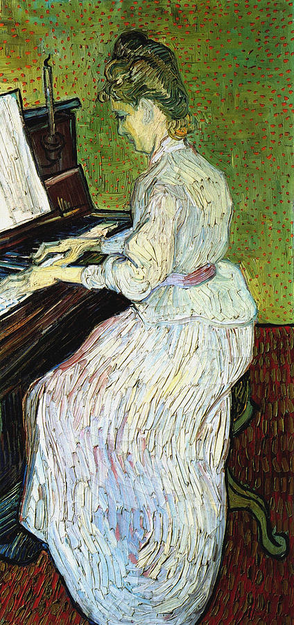 Music Painting - Marguerite Gachet at the Piano, 1890 by Vincent Van Gogh