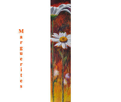 Flowers Painting - Marguerites by Lesuisse Viviane Flowers Painting - Marguerites by Lesuisse Viviane