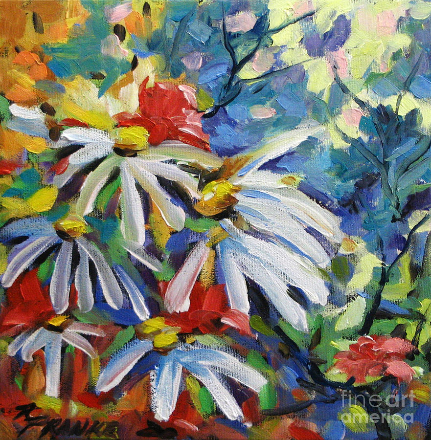 Flower Painting - Marguerites by Richard T Pranke