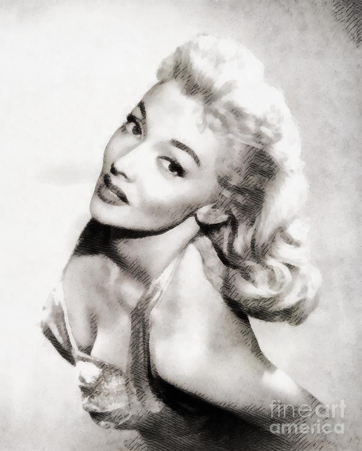 Mari Blanchard, Vintage Actress Painting