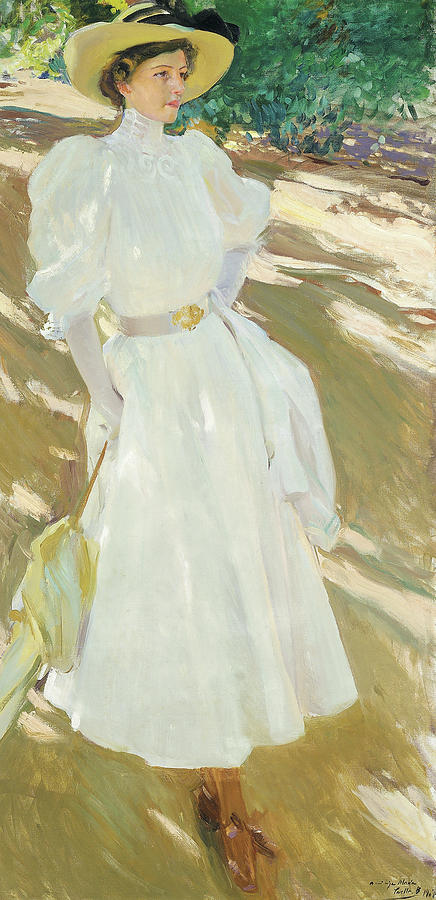Summer Painting - Maria at La Granja, 1907 by Joaquin Sorolla y Bastida