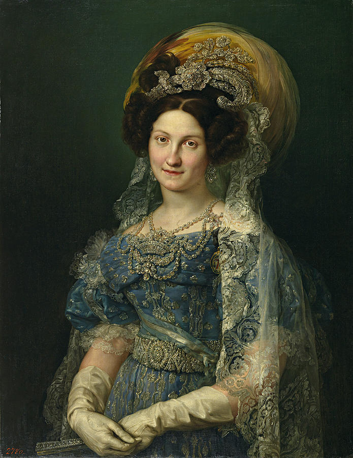 Maria Christina of the Two Sicilies Painting by Vicente Lopez y Portana
