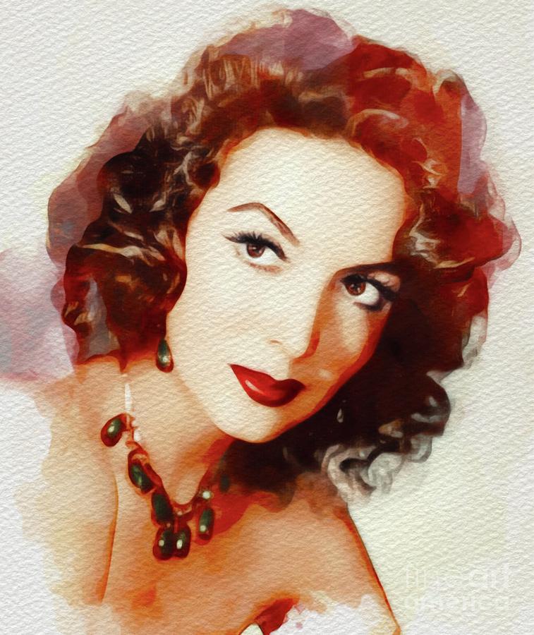 Maria Felix, Vintage Movie Star Painting by Esoterica Art Agency