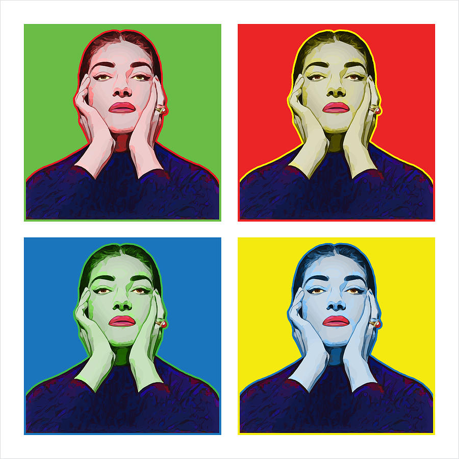 Music Digital Art - Maria Callas #3 by Gary Grayson