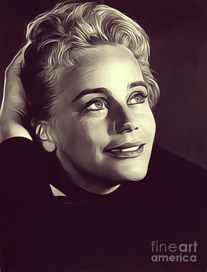 Hollywood Digital Art - Maria Schell, Vintage Actress by Esoterica Art Agency