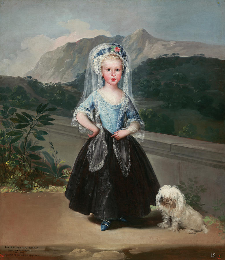 Maria Teresa De Borbon Y Vallabriga Painting by Francisco De Goya