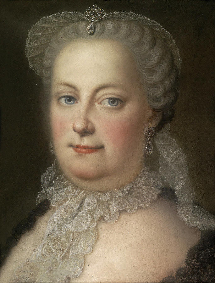 Maria Theresa of Austria Drawing by Michael Christoph Hagelgans