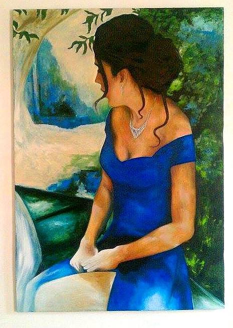 Modern Painting - Mariam by Irine Shotadze