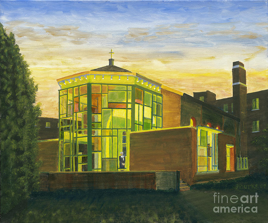 Marian Chapel at Marywood University Painting by Austin Burke - Fine ...