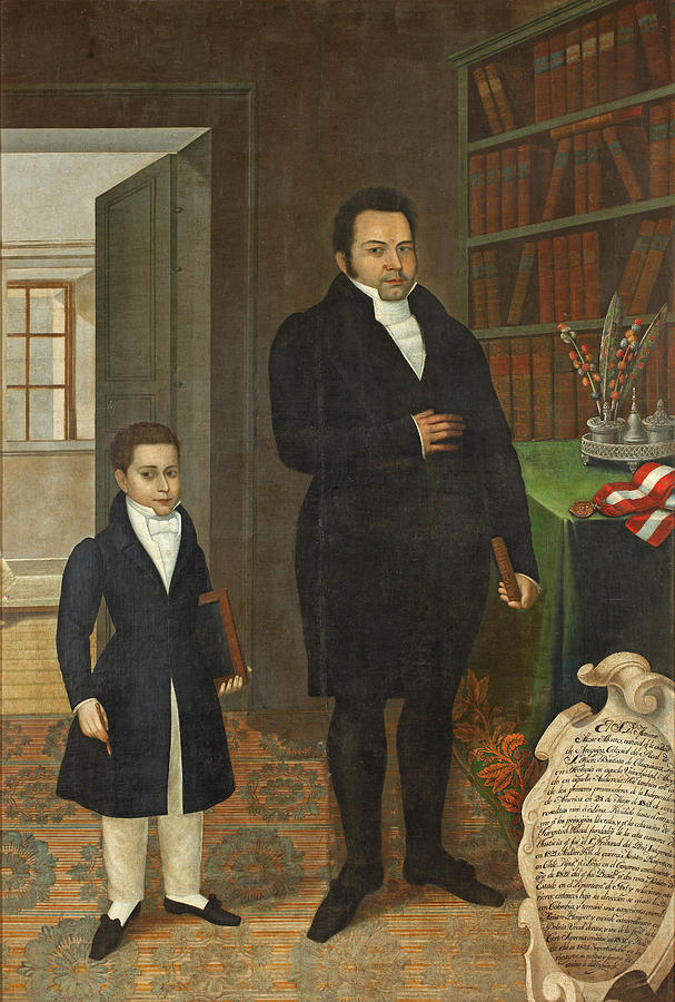 Beautiful Painting - Mariano Alejo Alvarez and his Son   by Jose Gil de Castro