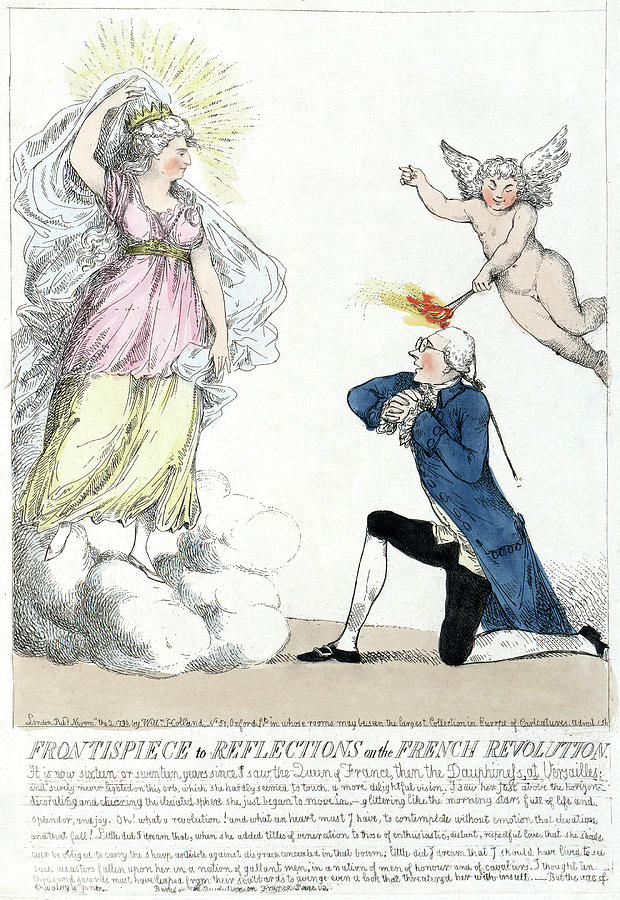 Marie Antoinette And Edmund Burke. Drawing by Granger