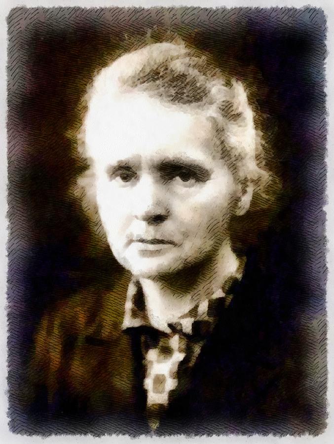 Marie Curie, Scientist Painting by Esoterica Art Agency