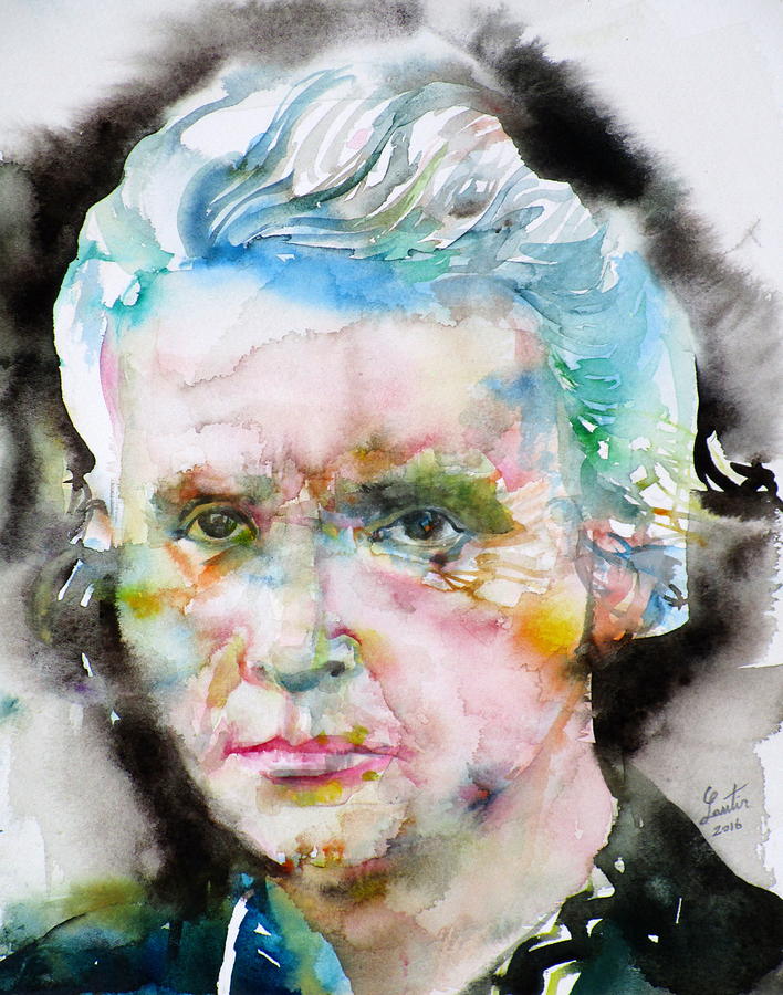 MARIE CURIE - watercolor portrait Painting by Fabrizio Cassetta