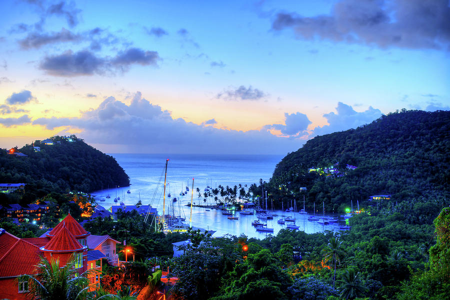 Marigot Bay Sunset Saint Lucia Caribbean Photograph by Toby McGuire