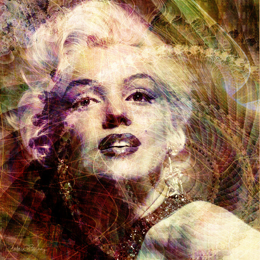 Marilyn Digital Art by Barbara Berney