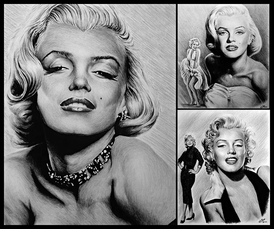 Marilyn Monroe Painting - Marilyn collage 2 by Andrew Read
