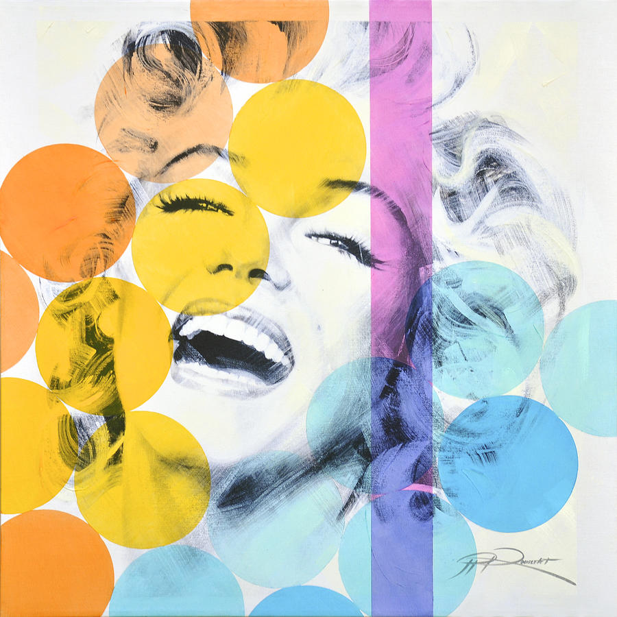 Marilyn color Painting by Jean Pierre Rousselet