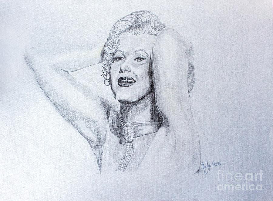 Marilyn Drawing By Crystal Wacoche Fine Art America