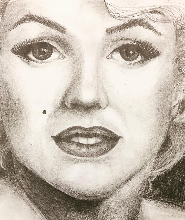 Marilyn Drawing by Ella Boughton