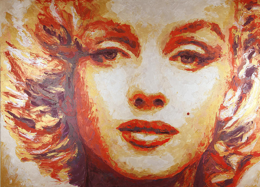 Marilyn Monroe Painting - Marilyn Gold by Havi