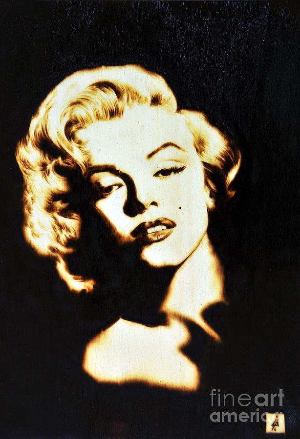 Marilyn Monroe Pyrography - Marilyn by Ilaria Andreucci