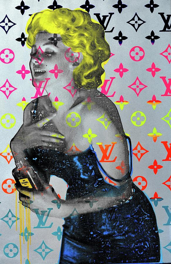 Marilyn in Blue  Painting by Shane Bowden