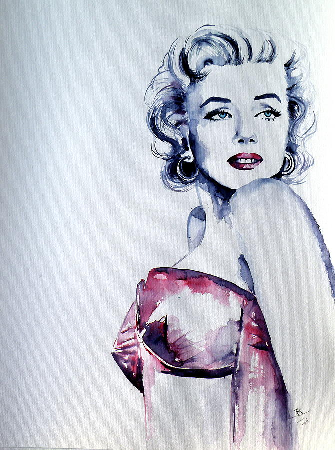 Marilyn Painting by Kovacs Anna Brigitta