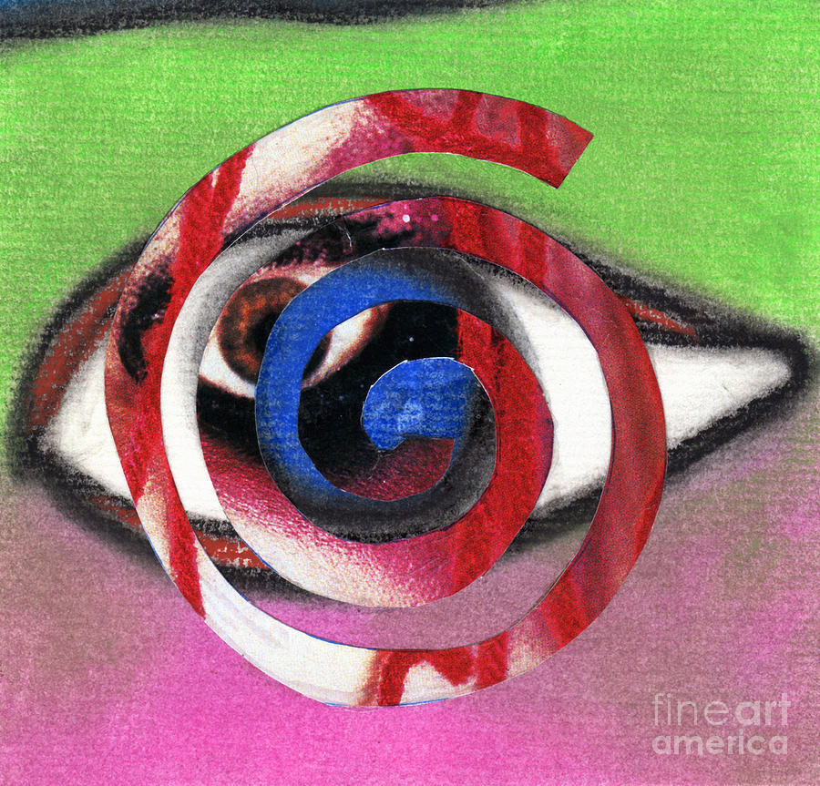  Eye Spiral Mixed Media by Christine Perry