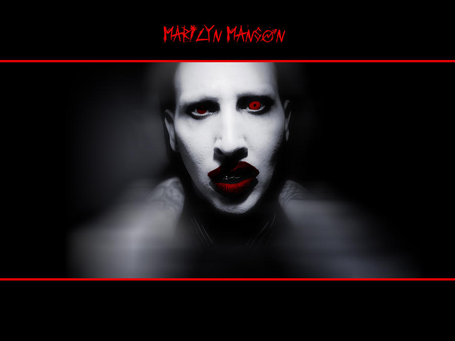 Marilyn Manson Digital Art - Marilyn Manson by Maye Loeser